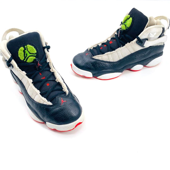 Air Jordan 6 Rings “He Got Game” (GS) Black University Red White Sz 6.5 Y Wmns 8 - Picture 2 of 15